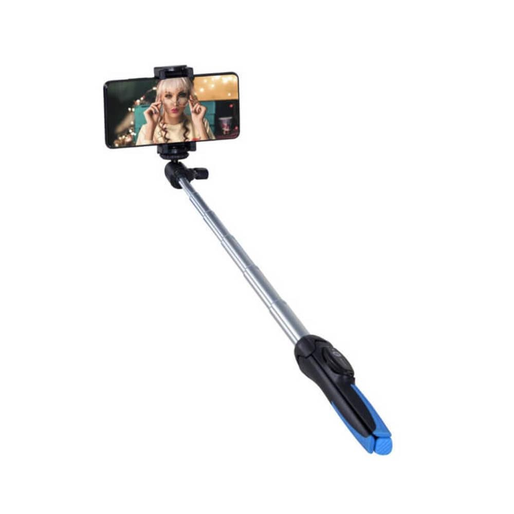 Mini Tripé Benro Bk15, Bluetooth, Com Bastão De Selfie