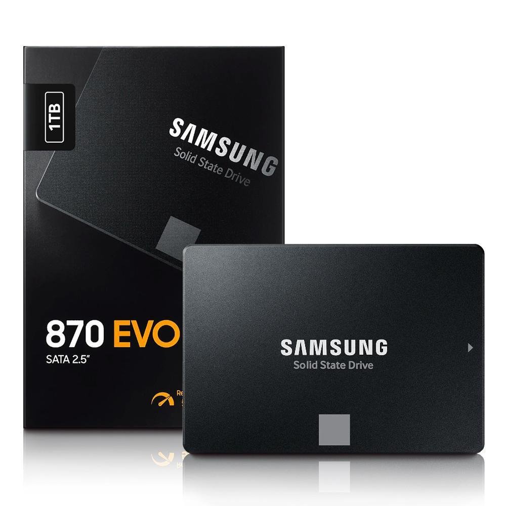 新品　1TB SSD SSD 870 EVO SSD Samsung 870 Evo, 1TB, 2.5, Sata III 6GB/s, Leitura 560MB