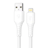 Cabo Lightning, Sincronização E Recarga 12w 2.4a, Pvc De Alta Resistência, 1,2 Metro, Cores:branco