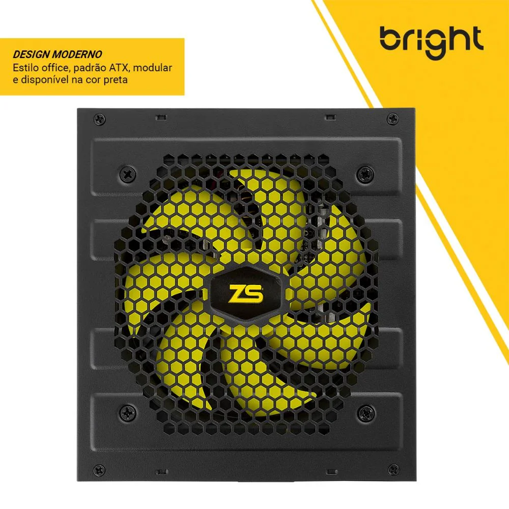 Fonte Bright ATX, 1000W, Modular Automática, FT005 Fonte Bright ATX, 1000W, Modular Automática, FT005