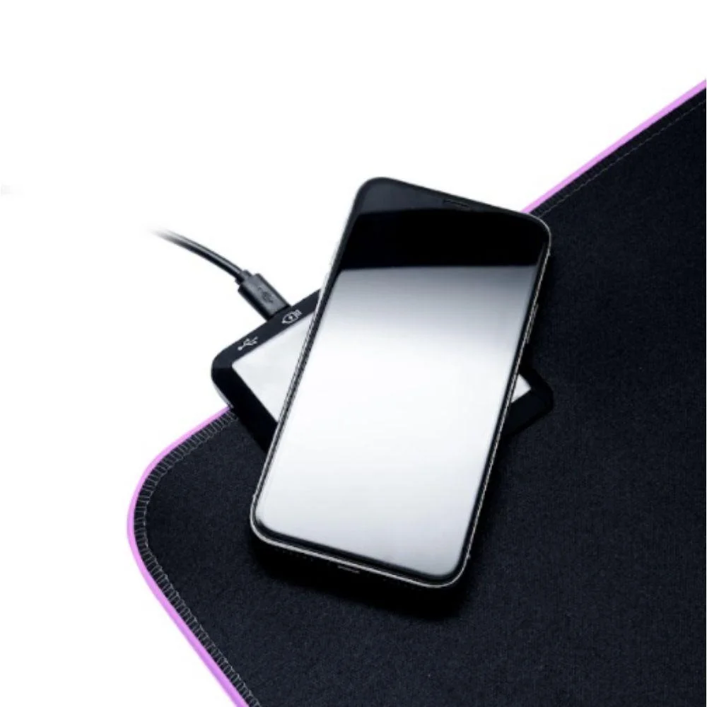 Imagem 4 de 4 do produto Mousepad RGB Linked 3 Em 1, Com Carregador Smartphone, Indução Wirelles  - Cw102 Oex