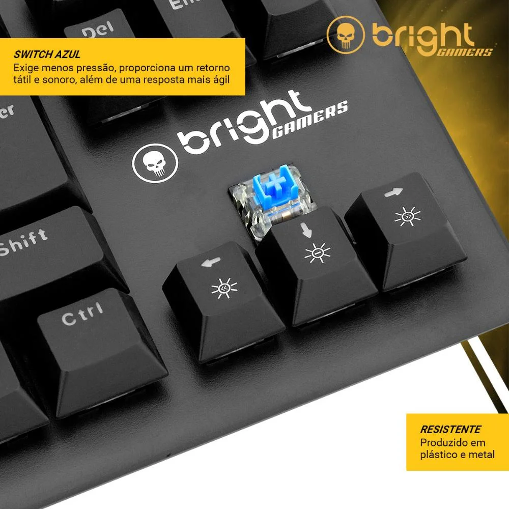 Teclado Mecânico Gamer Compact II, 88 Teclas, Bright - Gtc561 Teclado Mecânico Gamer Compact II, 88 Teclas, Bright - Gtc561