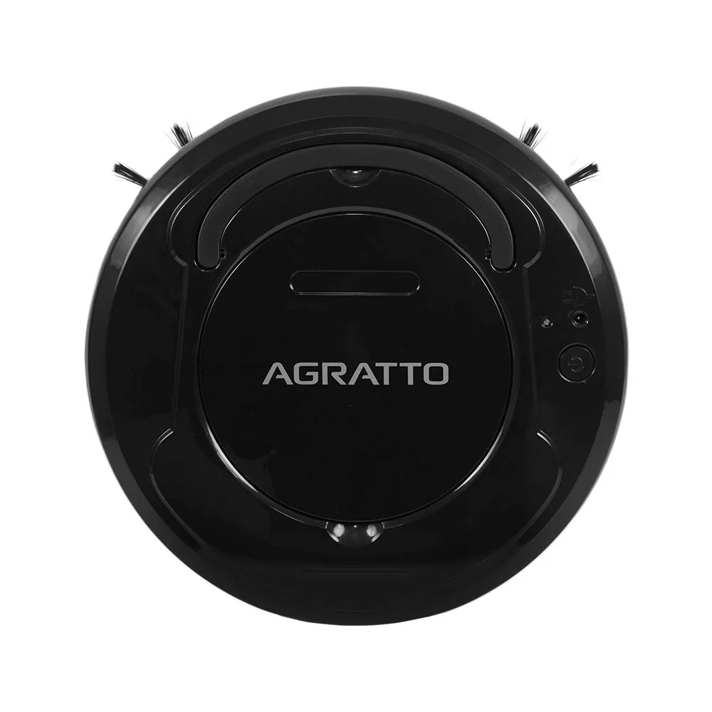 Robô Aspirador de Pó Agratto Praticci Passa pano, 3 em 1, Bivolt, Preto Aaro1l 04 5