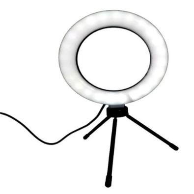 Ring Light Led Mesa Iluminador Pequena Tripé 6 Polegada 16cm