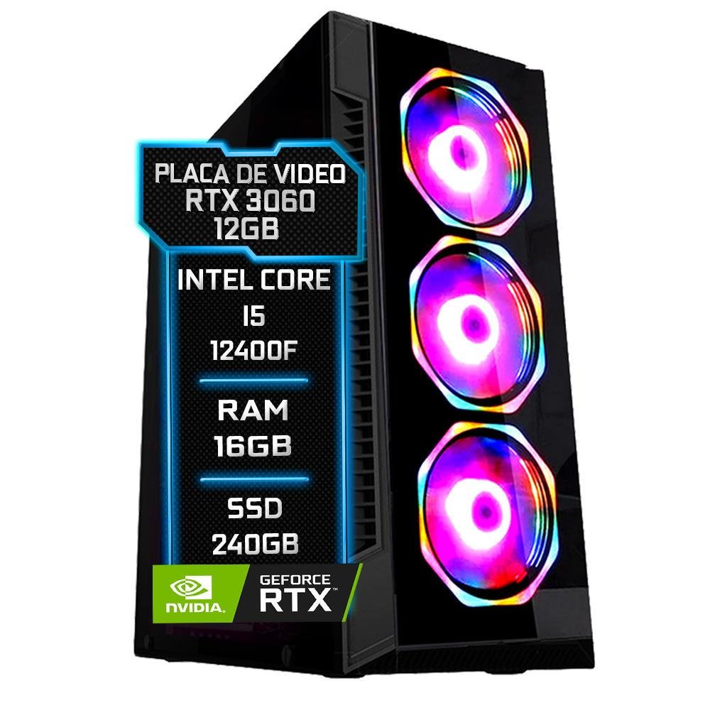 Pc Gamer Fácil I5 16gb Rtx 3060 12gb Ssd 240gb