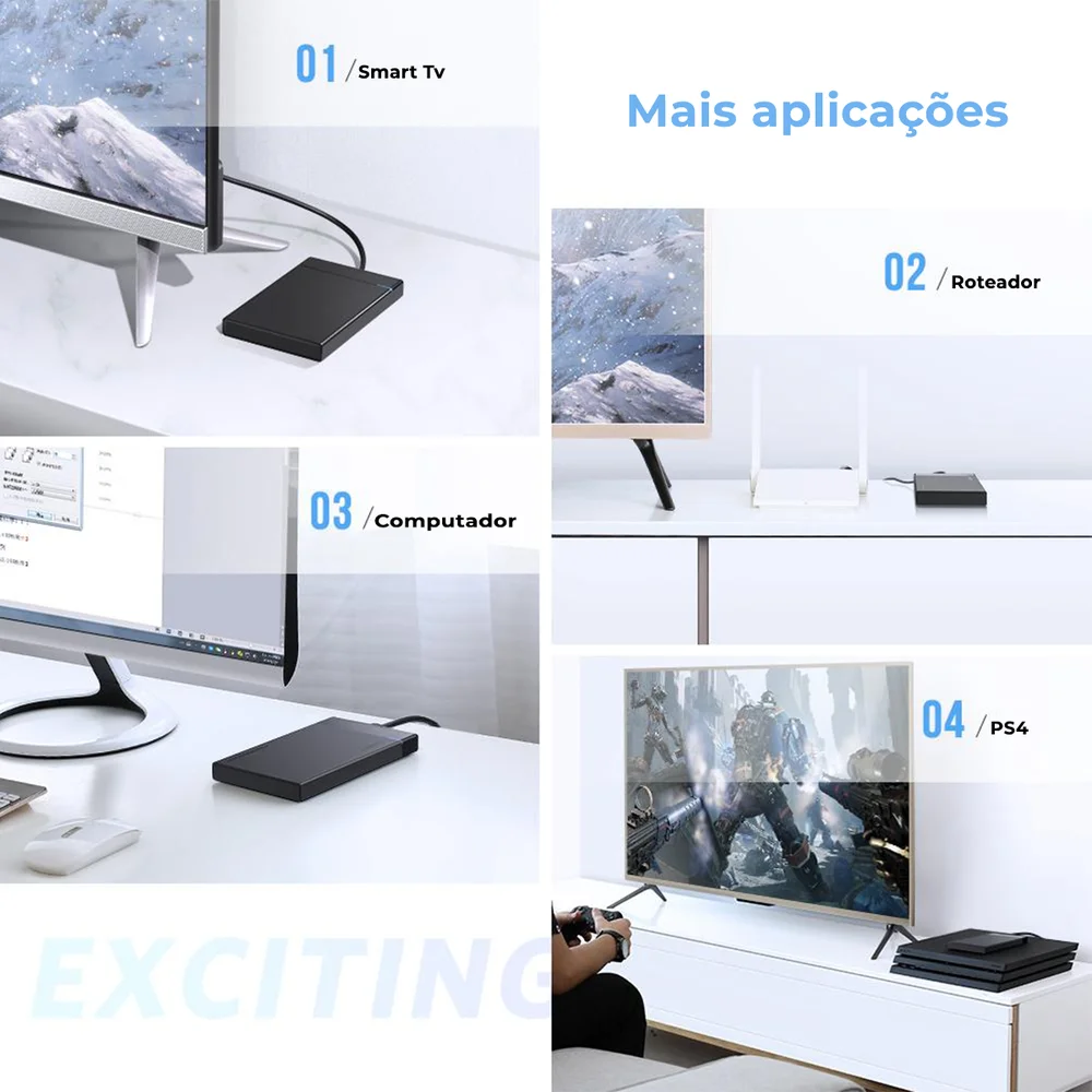 Imagem 4 de 5 do produto Case Gaveta Ugreen para HD Sata Externo, 2.5, USB, Notebook - 30847