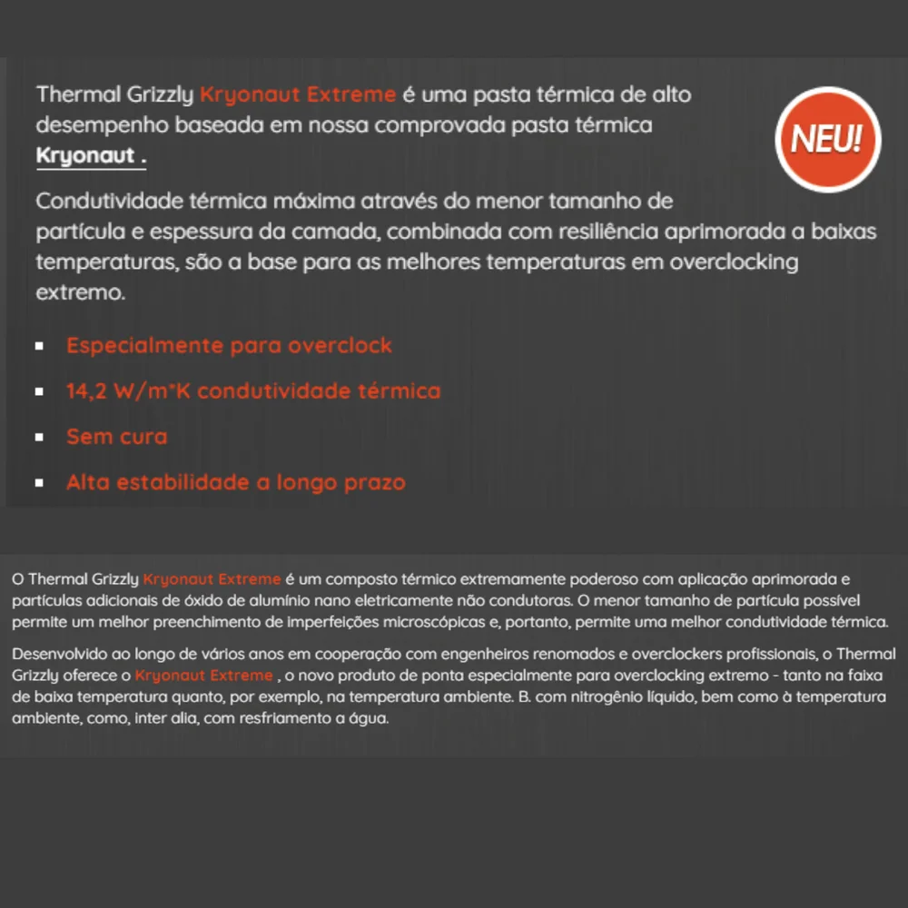 Pasta Térmica Thermal Grizzly Kryonaut Extreme- 2g - Tg-ke-002-r 8