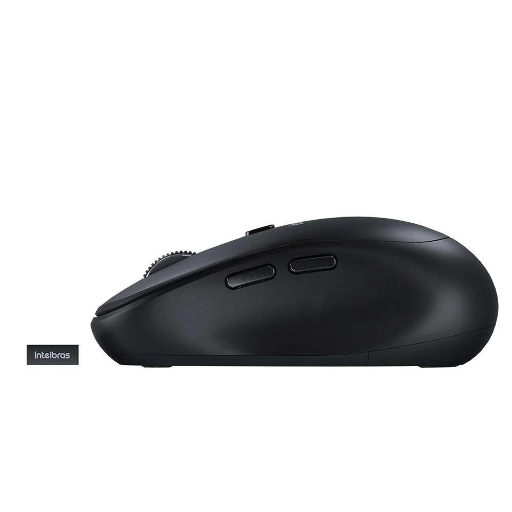 Imagem 2 de 5 do produto Mouse Sem Fio, USB 2.0 Intelbras, 2400DPI Msi200 - Preto