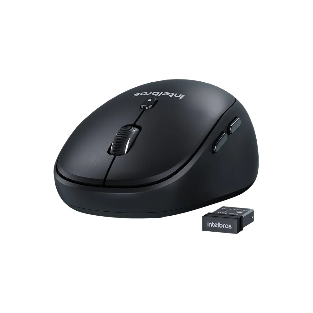 Imagem 5 de 5 do produto Mouse Sem Fio, USB 2.0 Intelbras, 2400DPI Msi200 - Preto