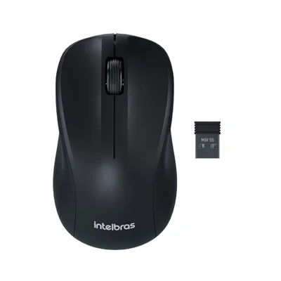 Mouse Sem Fio Usb 2.0 Intelbras, 1200dpi Msi50, Preto