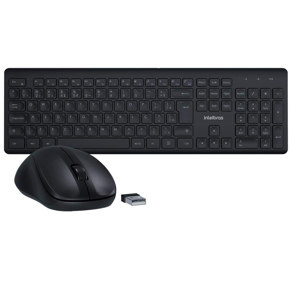 Kit Teclado e Mouse USB Preto, INTELBRAS CSI20