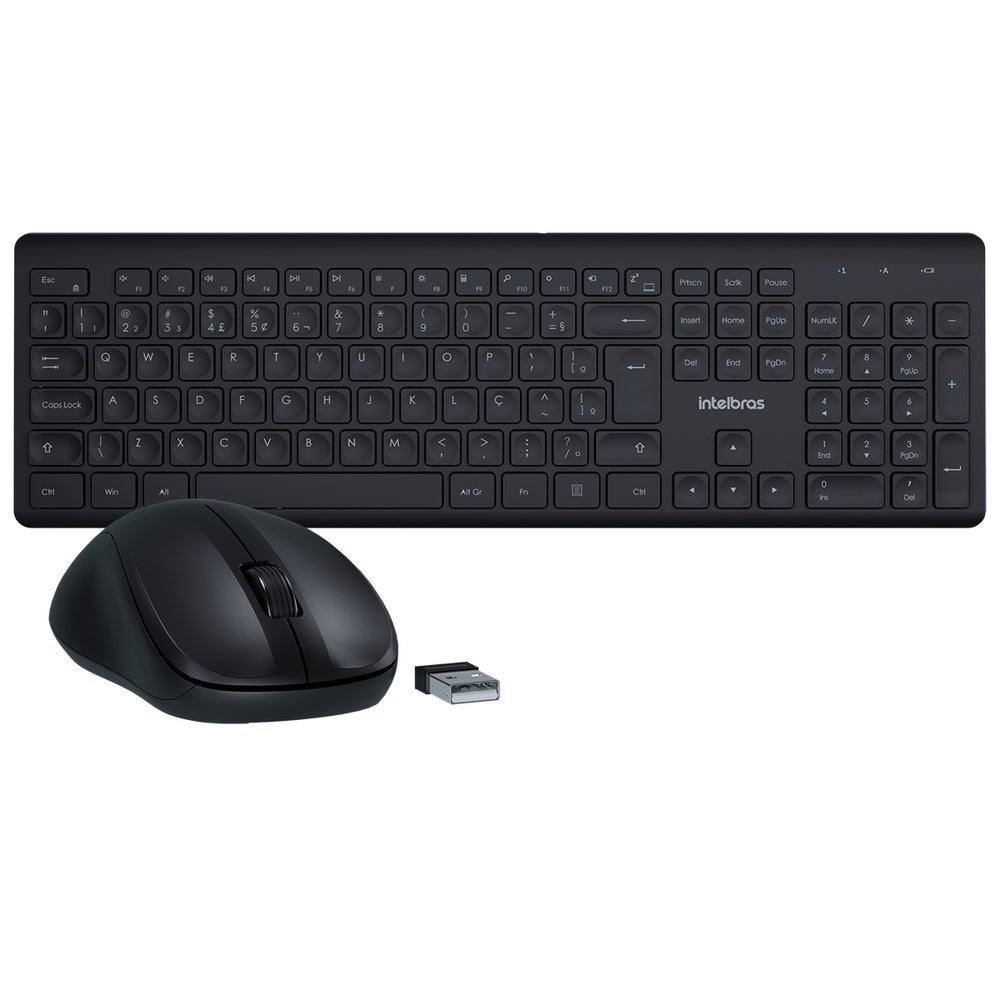 Teclado E Mouse, 1200 Dpi, Intelbras, Csi50, Sem Fio, Preto