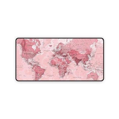Mouse Pad Gamer Criarte Mapa Mundi, Speed, Extra Grande, Rosa, 120x60Cm