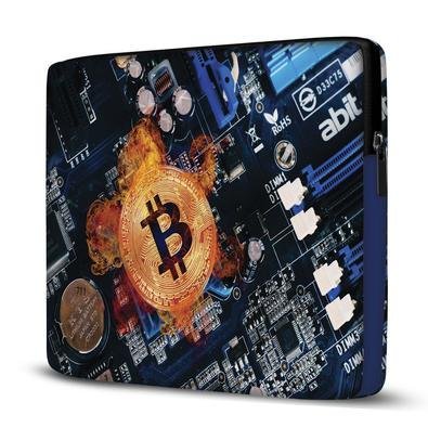 Capa Criarte para Notebook,15.6 Polegadas, Bitmoeda