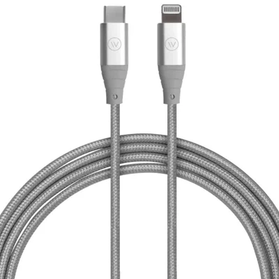 Cabo Mfi Para Usb-c Hard Cable Em Poliéster Branco