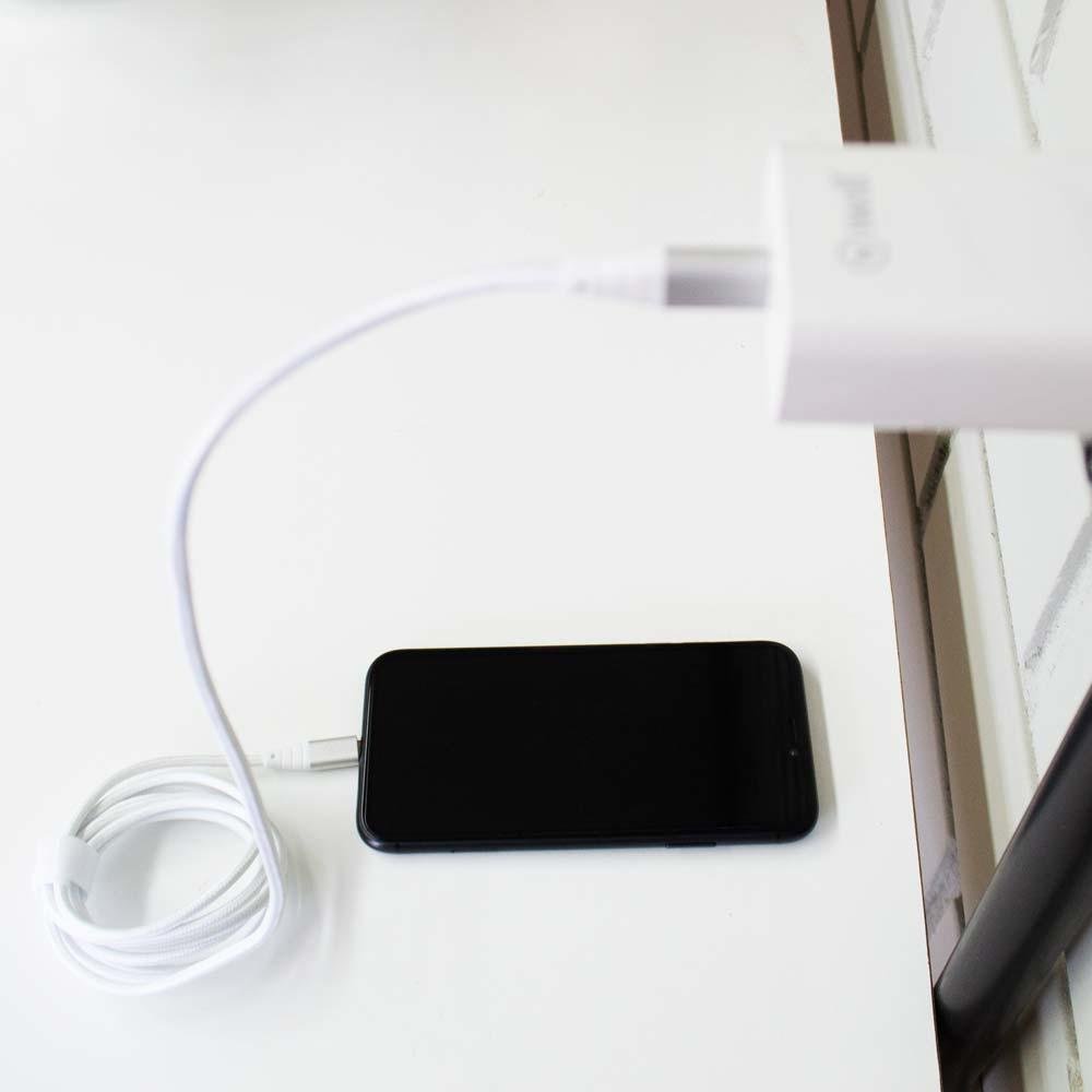 Imagem 4 de 5 do produto Cabo MFI Hard Cable Iwill, Para USB-C, Em Poliéster, 2M, Branco