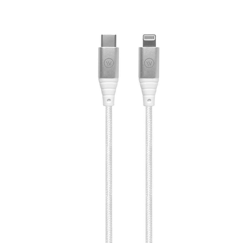 Imagem 5 de 5 do produto Cabo MFI Hard Cable Iwill, Para USB-C, Em Poliéster, 2M, Branco