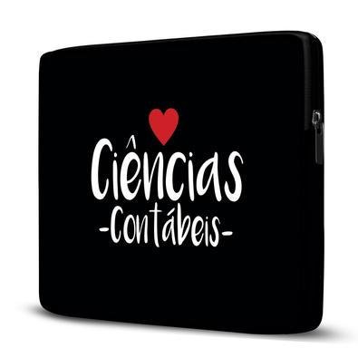 Capa Pasta Maleta Notebook - Ciências Contábeis, 15,6 Polegadas