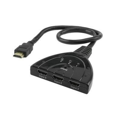 Chave Seletora  Hdmi 3 Entradas Para 1 Saída Com Cabo 60cm – 1080p - Pix