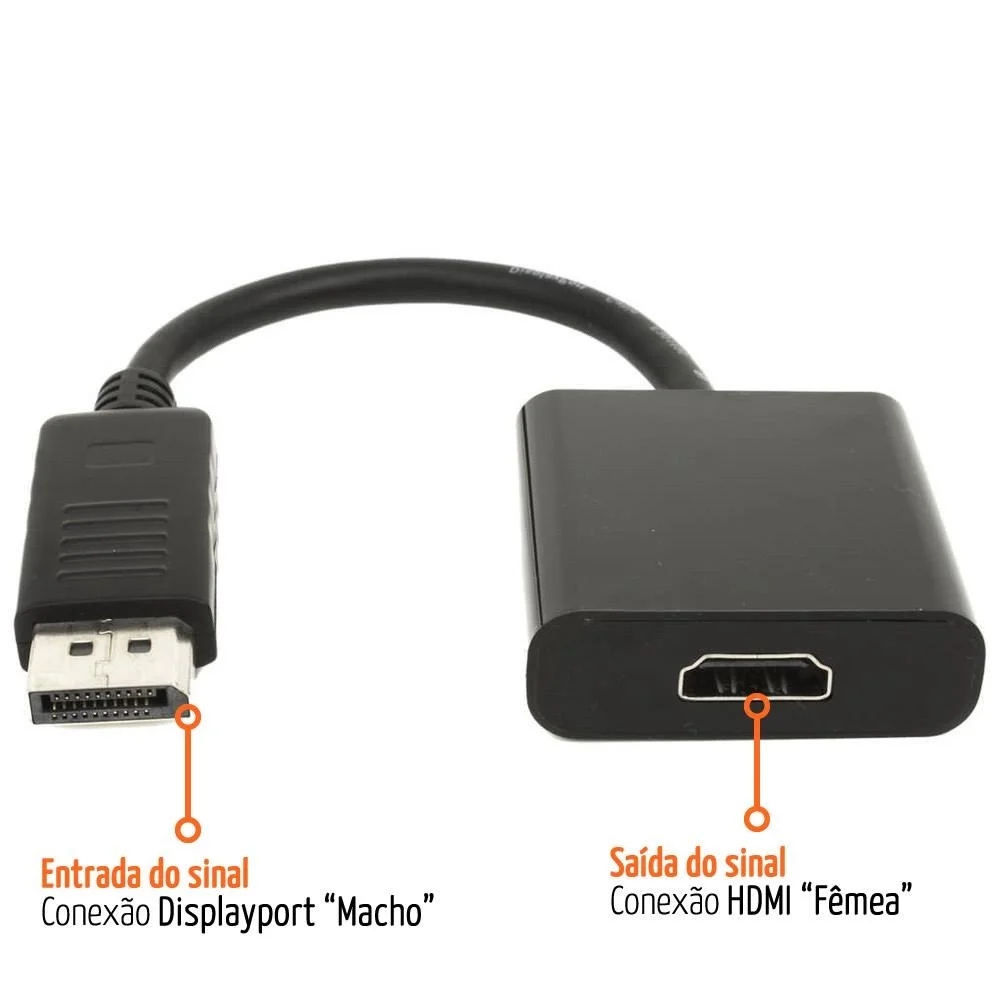 Imagem 5 de 5 do produto Cabo Conversor Displayport Para Hdmi 075-0829 Áudio E Vídeo 1080p 15cm - 5