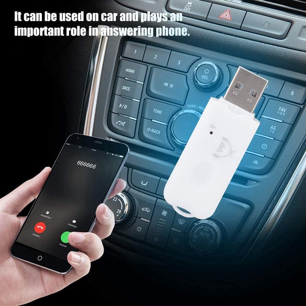 Imagem 2 de 5 do produto Adaptador Receptor Altomex Transmissor Musicas Áudio Bluetooth USB Pendrive Com Microfone