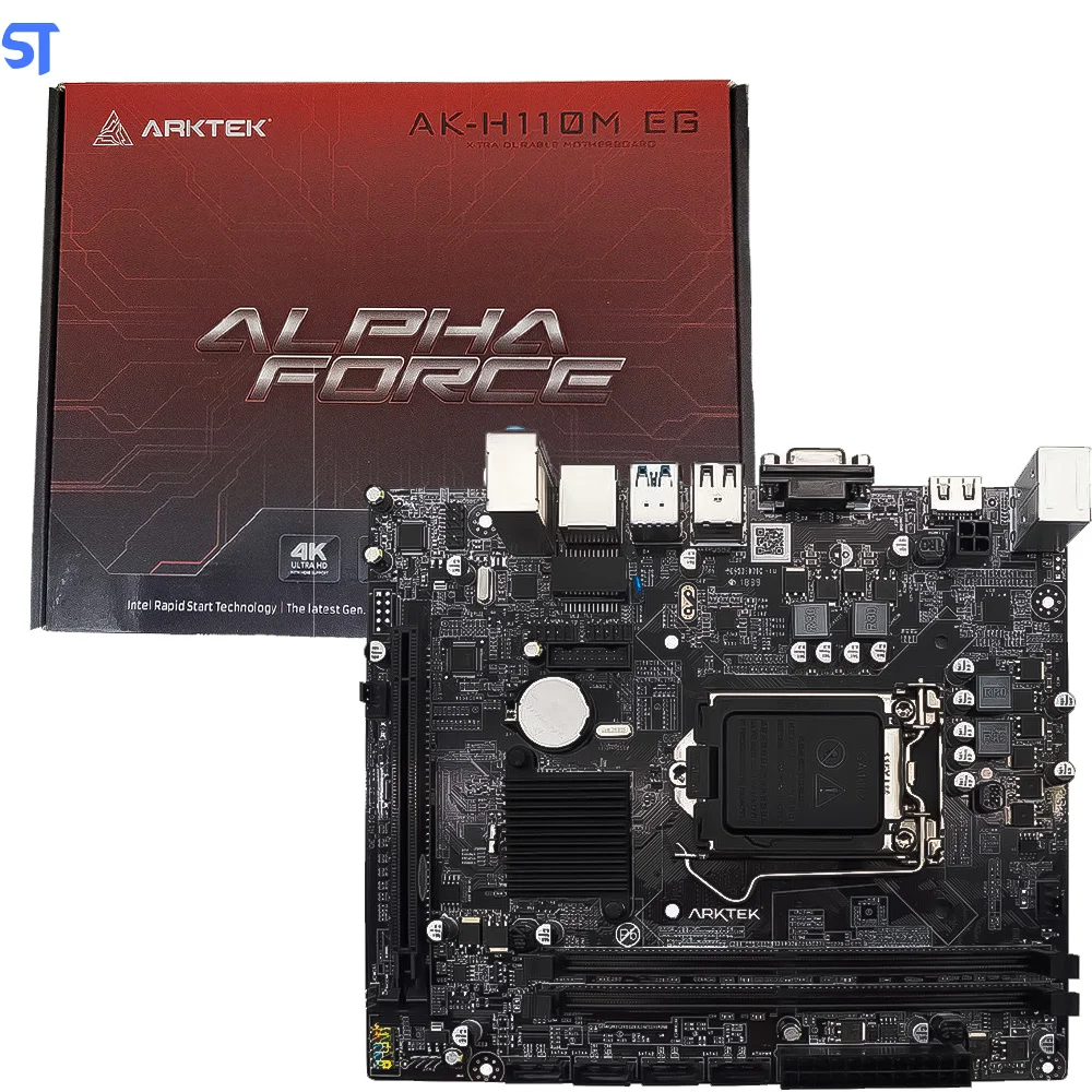 Placa Mãe Arktek Ak-h110m Eg DDR4, Socket Lga 1151 HDMI/ VGA 6