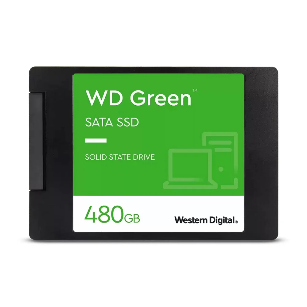 SSD 480GB WD Green, SATA 3 2.5 Pol, Leitura 545 MBps E Gravação 430MBps - Wds480g3g0a