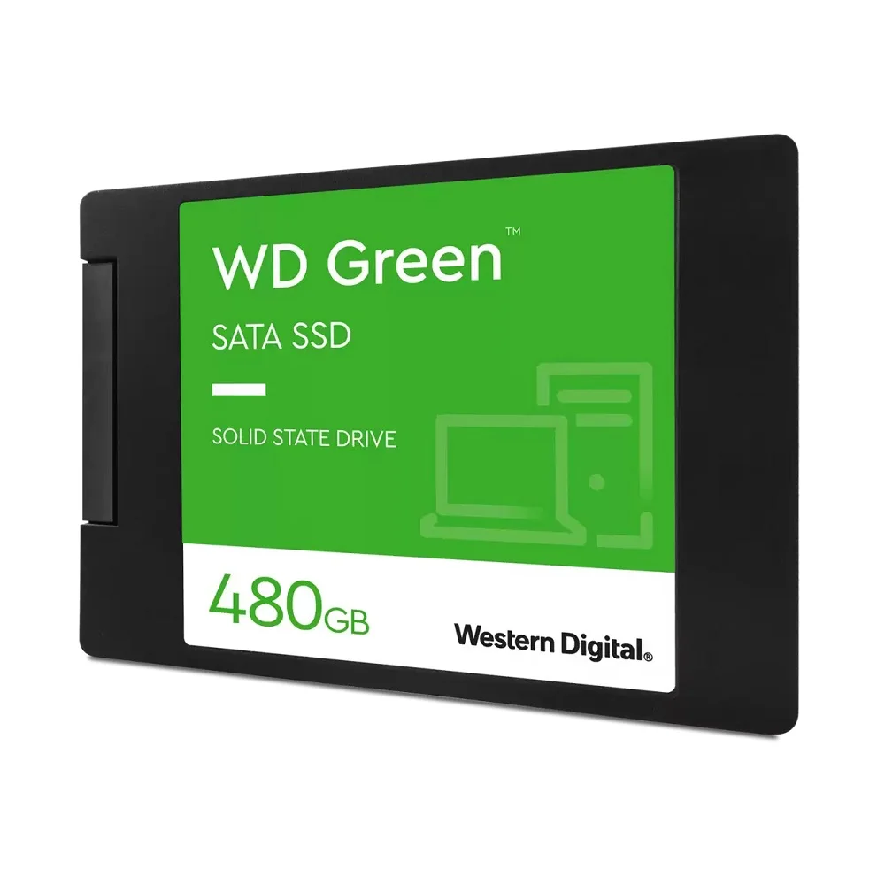 Imagem 2 de 5 do produto SSD 480GB WD Green, SATA 3 2.5 Pol, Leitura 545 MBps E Gravação 430MBps - Wds480g3g0a