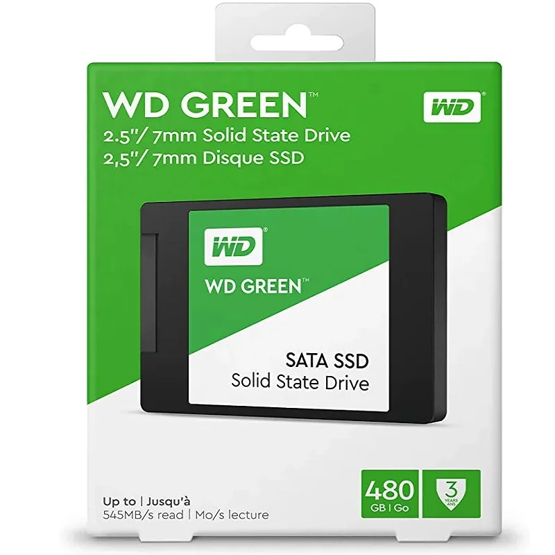 Imagem 4 de 5 do produto SSD 480GB WD Green, SATA 3 2.5 Pol, Leitura 545 MBps E Gravação 430MBps - Wds480g3g0a