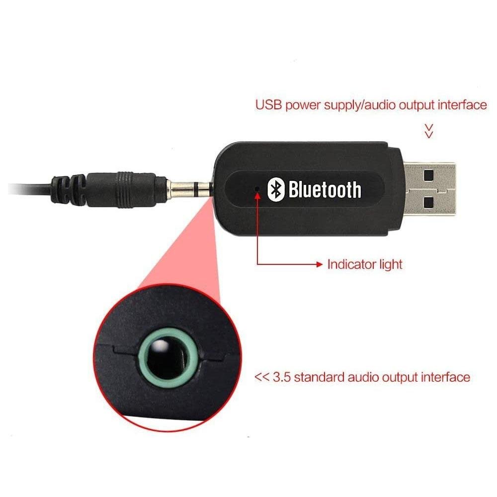 Imagem 2 de 5 do produto Adaptador Receptor Bluetooth Bt-163, USB Stereo 2.1 + P2 Áudio