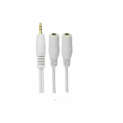 Cabo P2 Y Chipsce 018-7710 - P2 Estéreo   2 J2 Mono 15cm - Branco Chipsce