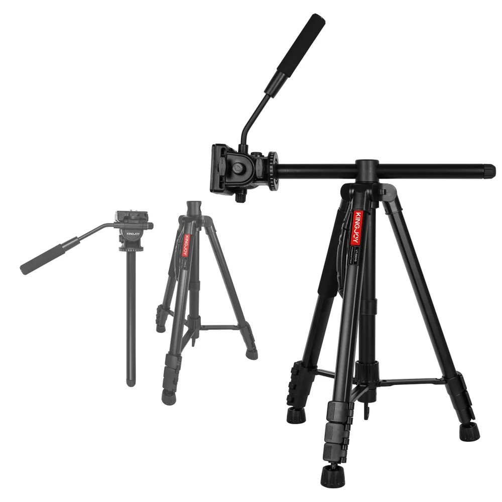 Imagem 2 de 5 do produto Tripé Multifuncional Kingjoy Vt-890h6 Coluna Transversal Com Cabeça De Vídeo.