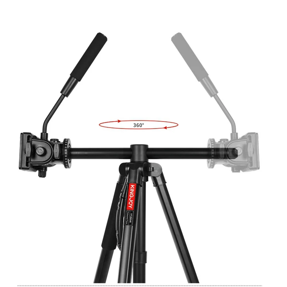Imagem 4 de 5 do produto Tripé Multifuncional Kingjoy Vt-890h6 Coluna Transversal Com Cabeça De Vídeo.