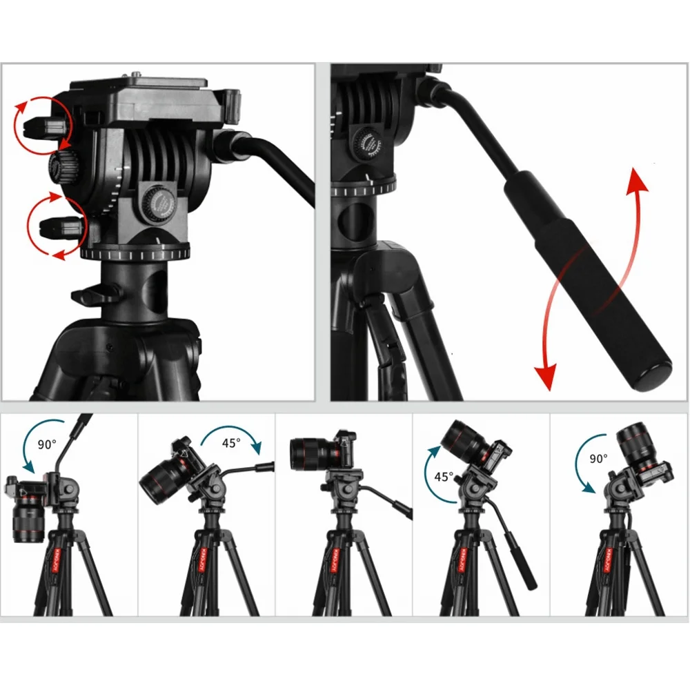 Imagem 5 de 5 do produto Tripé Multifuncional Kingjoy Vt-890h6 Coluna Transversal Com Cabeça De Vídeo.