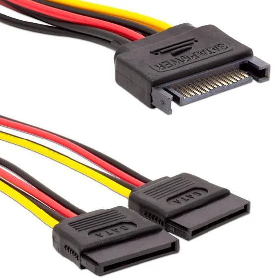 Imagem 3 de 4 do produto Cabo Força 5 Y Para Fonte Energia Sata Duplo 15cm 5  018-9991