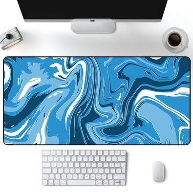 Mouse Pad Gamer Speed Abstract Premium, Extra Grande, 90x40CM, Azul