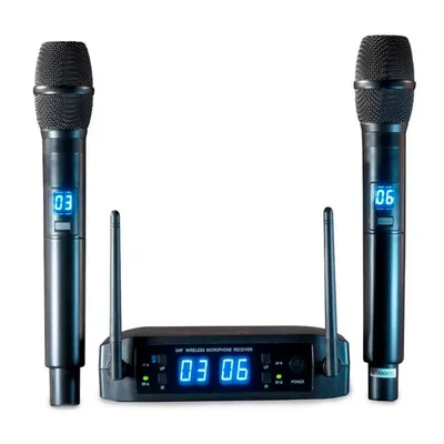 Microfone Sem Fio Digital, Multifrequencia, Ls916, Preto