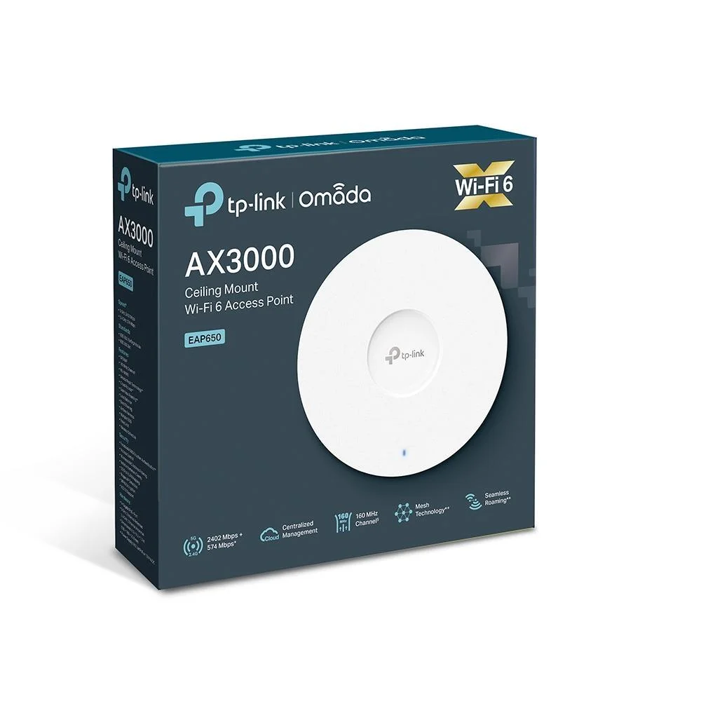 Imagem 2 de 5 do produto Access Point Tp-link Eap650, Wi-fi 6, 2.976 Mbps, Dual Band, Ax3000, Teto