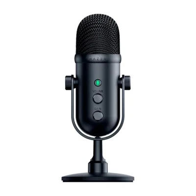 Microfone Razer Seiren V2 PRO Podcast, Pedestal, Ajustável, USB, Controles Integrados - RZ19-04040100-R3U1