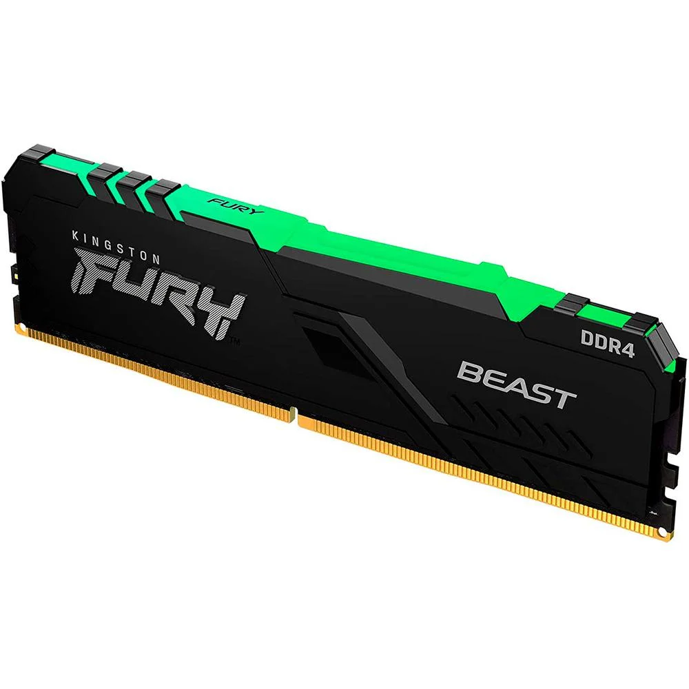 Imagem 5 de 5 do produto Memória Kingston Fury Beast, RGB, 16GB, 3200MHz, DDR4, CL16, Preto - KF432C16BB1A/16