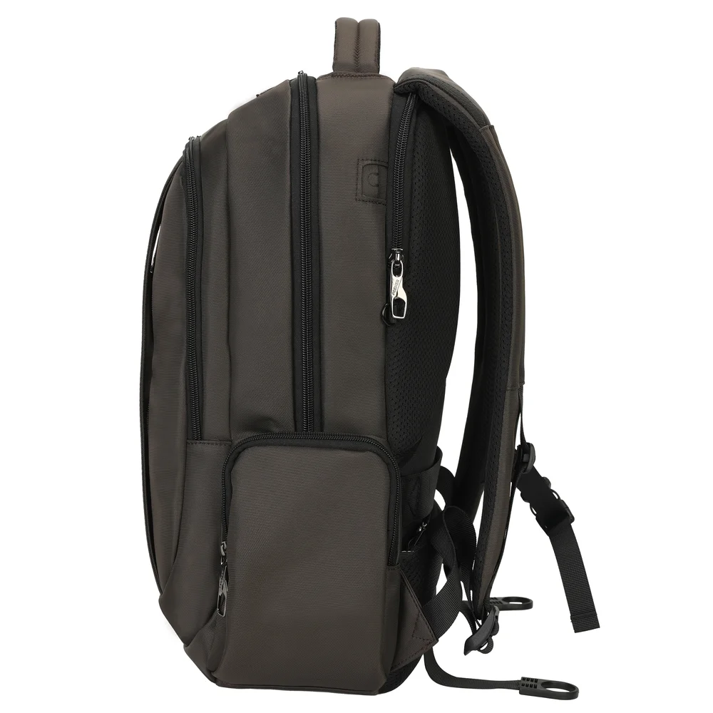 Imagem 4 de 5 do produto Mochila Executiva Antifurto Posher, Bolso Secreto - Journey Pro, Café