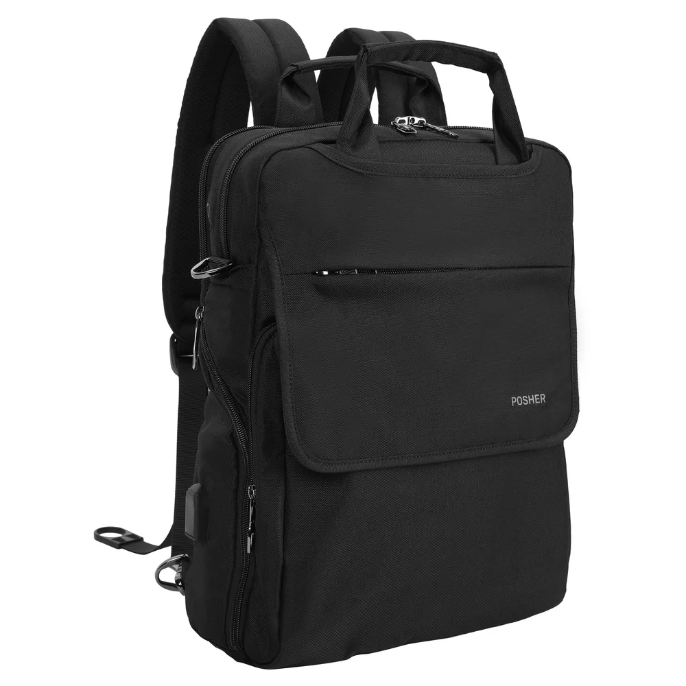 Imagem 3 de 5 do produto Mochila 3 Em 1 Executiva 15.6", Antifurto - Posher Vanguard