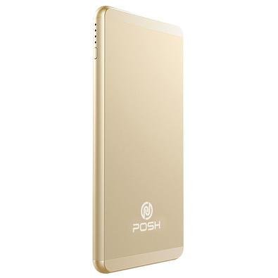 Carregador Portátil Power Bank Metal 5000mah Alloy Duo Posh Pba5s Dourado — foto 3