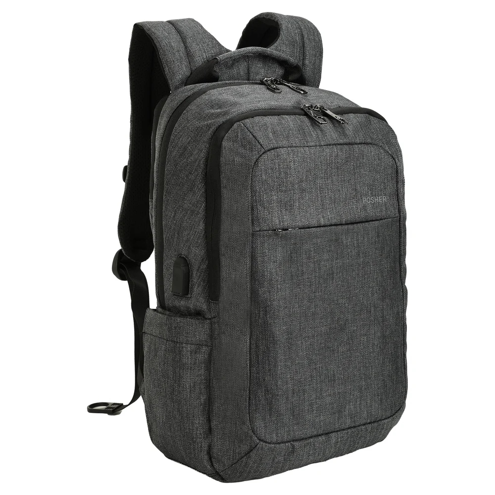 Imagem 3 de 5 do produto Mochila Posher Urban Pro Executiva Antifurto, Para Notebook, 15.6, Bolso Secreto