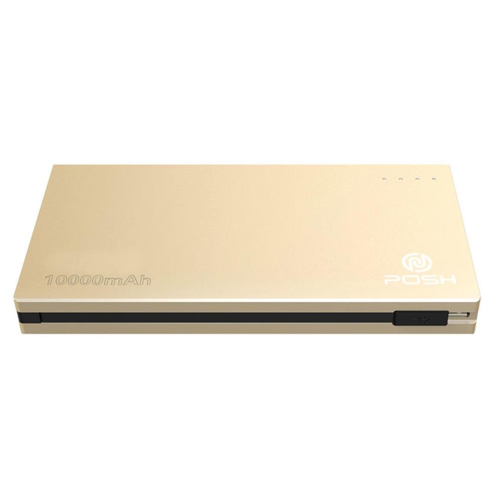 Imagem 3 de 5 do produto Carregador Portátil Posh Power Bank Metal Duo 10000mah Dourado