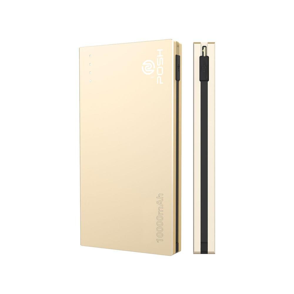 Imagem 4 de 5 do produto Carregador Portátil Posh Power Bank Metal Duo 10000mah Dourado