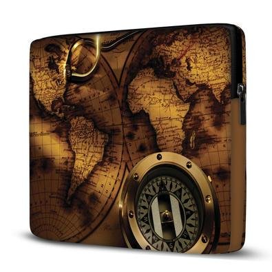 Capa Pasta Maleta Notebook 14 Polegadas - Mapa Antigo 4