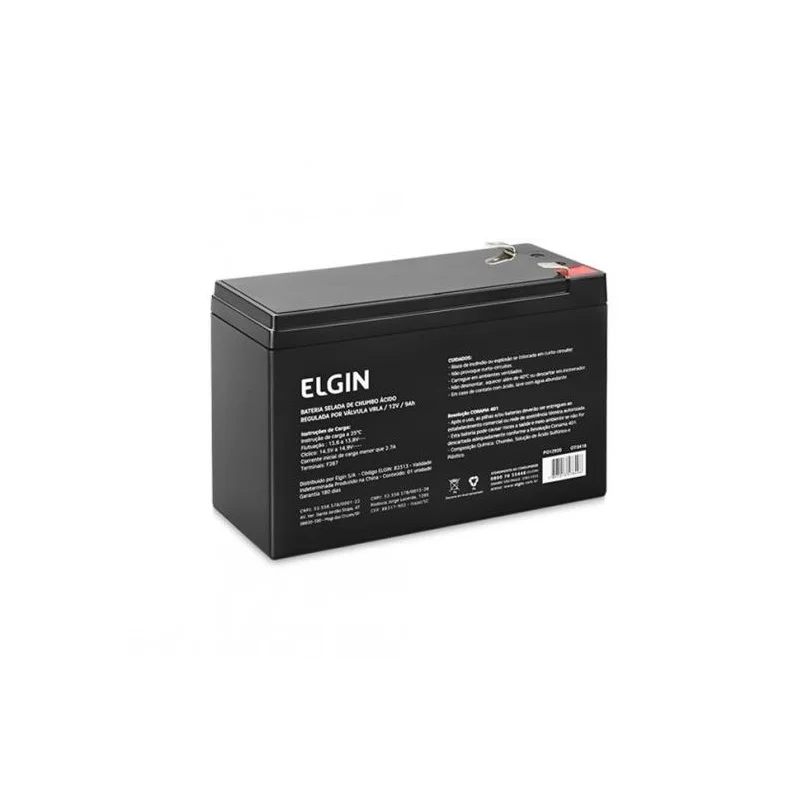 Bateria Selada Chumbo Elgin Nobreak, 12V, 9Ah - 82313 Bateria Selada Chumbo Elgin Nobreak, 12V, 9Ah - 82313