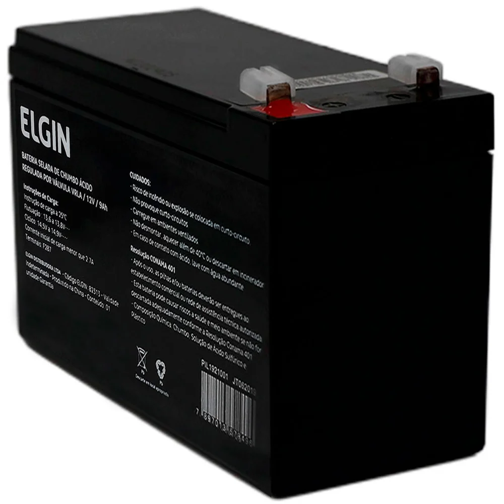 Bateria Selada Chumbo Elgin Nobreak, 12V, 9Ah - 82313 Bateria Selada Chumbo Elgin Nobreak, 12V, 9Ah - 82313