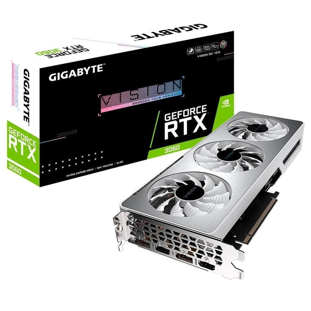 【Sai】GIGABYTE RTX3060 VISION OC 12GB Processador Grafico Gigabyte Geforce Rtx 3060